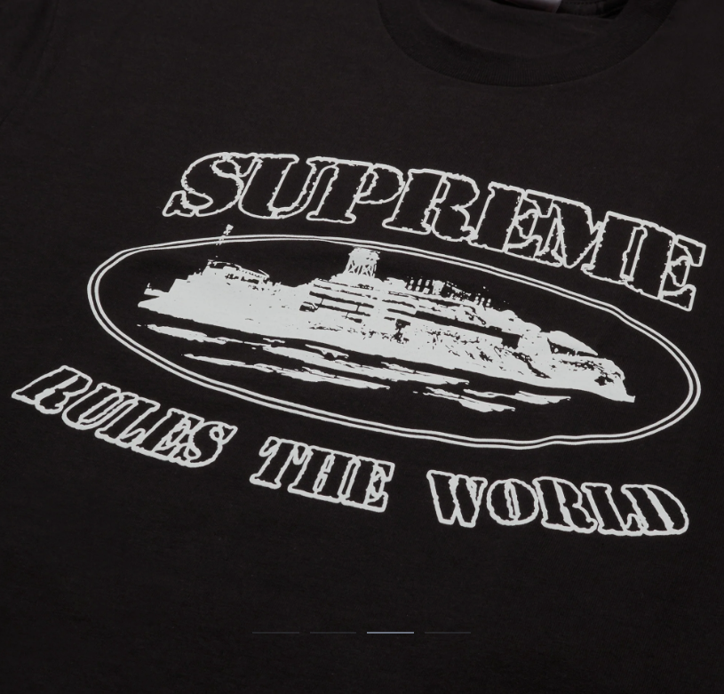 supreme x corteiz rules the world t-shirt