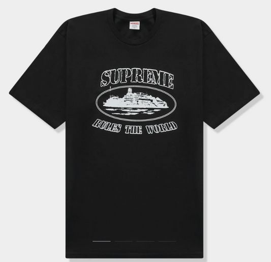supreme x corteiz rules the world t-shirt